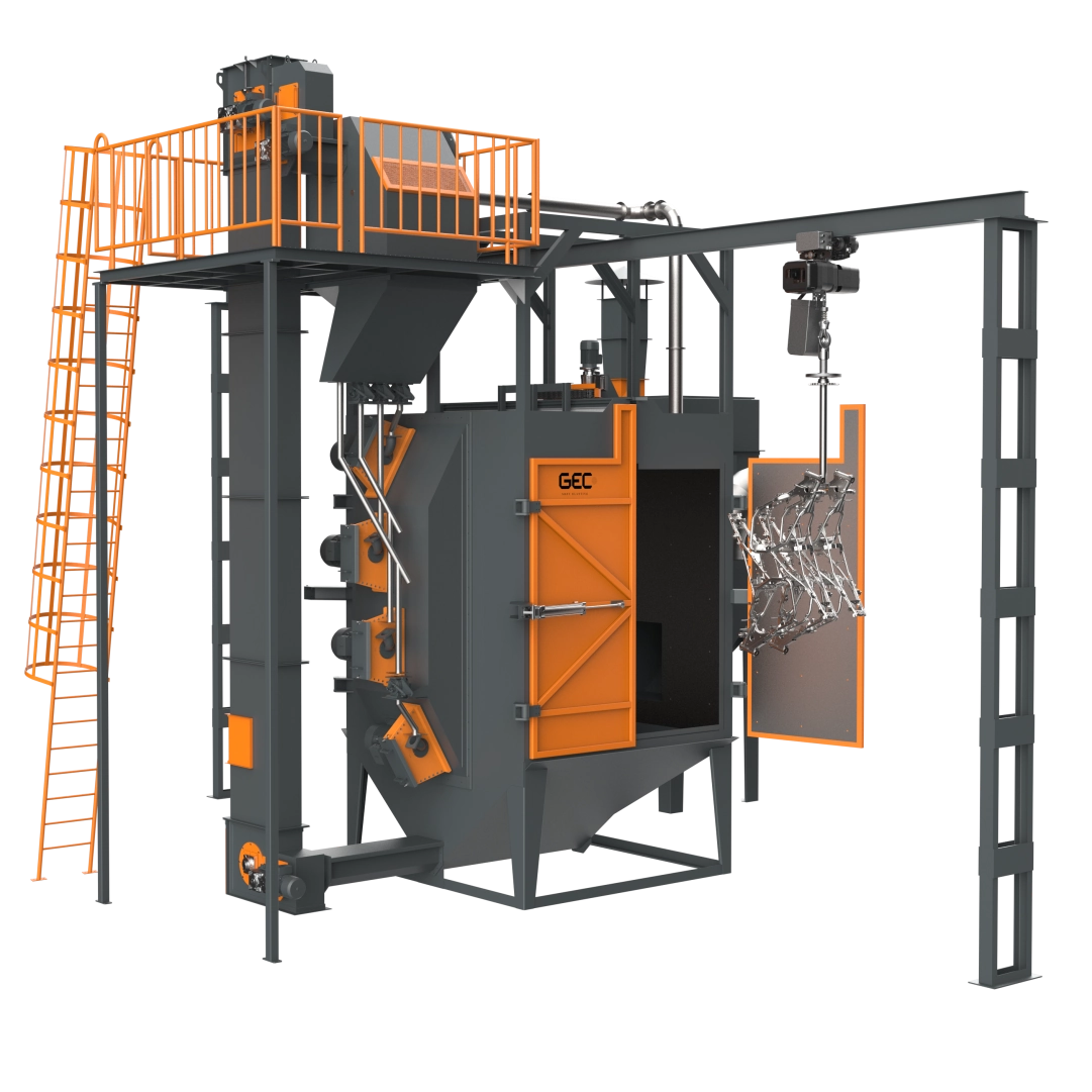 Spinner I Hanger Type Shot Blasting Machine for Heavy Industrial Surface Cleaning